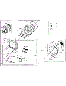 Drum Parts parts for Samsung Dryer DV45H7000EW/A2-02 from AppliancePartsPros.com