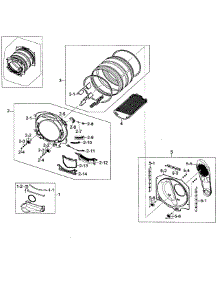 Drum Assy parts for Samsung Dryer DV448AGP/XAA-02 from AppliancePartsPros.com