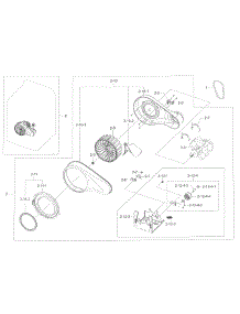 Motor Duct parts for Samsung Dryer DV45K7600GW/A3-00 from AppliancePartsPros.com