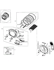Drum Assy parts for Samsung Dryer DV448AEE/XAA-02 from AppliancePartsPros.com