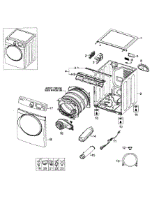 Main Assy parts for Samsung Dryer DV448AEE/XAA-02 from AppliancePartsPros.com