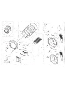 Drum parts for Samsung Dryer DV45K6500EV/A3-00 from AppliancePartsPros.com