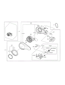 Motor Duct parts for Samsung Dryer DV45H7000GP/A3-00 from AppliancePartsPros.com