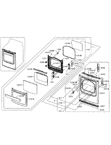 Front / Door parts for Samsung Dryer DV484GTHAWR/A1-01 from AppliancePartsPros.com