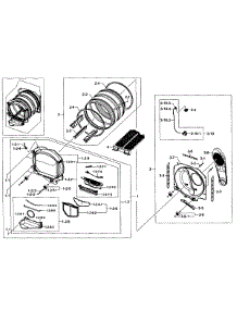 Drum Assy parts for Samsung Dryer DV484GTHAWR/A1-01 from AppliancePartsPros.com
