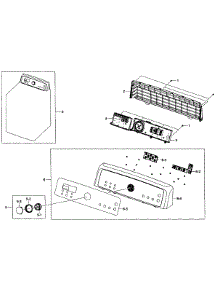 Control Panel parts for Samsung Dryer DV484GTHAWR/A1-01 from AppliancePartsPros.com