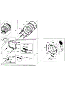 Drum Assy parts for Samsung Dryer DV456GWHDSU/AA-00 from AppliancePartsPros.com