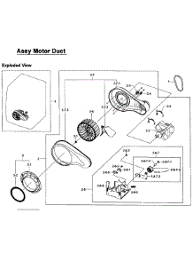 Motor Assy parts for Samsung Dryer DV405GTPASU/AA-01 from AppliancePartsPros.com