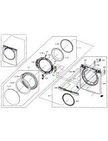 Front / Door parts for Samsung Dryer DV407AGW/XAA-03 from AppliancePartsPros.com