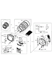 Drum Assy parts for Samsung Dryer DV455GVGSGR/AA-01 from AppliancePartsPros.com