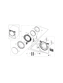 Frame Front & Door parts for Samsung Dryer DV42H5600EW/A3-00 from AppliancePartsPros.com
