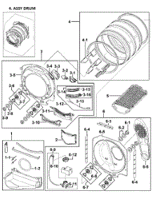 Drum Assy parts for Samsung Dryer DV419AEW/XAA-00 from AppliancePartsPros.com