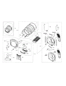 Drum parts for Samsung Dryer DV45H6300GG/A3-00 from AppliancePartsPros.com