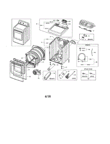 Main parts for Samsung Dryer DV476ETHAWR/A1-00 from AppliancePartsPros.com