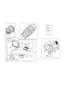 Drum parts for Samsung Dryer DV45H7000EP/A3-00 from AppliancePartsPros.com