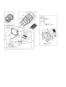 Drum parts for Samsung Dryer DV476GTHASU/A1-00 from AppliancePartsPros.com