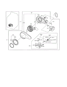 Duct Motor parts for Samsung Dryer DV476GTHASU/A1-00 from AppliancePartsPros.com