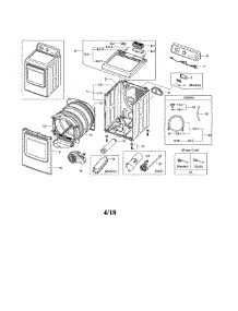 Main parts for Samsung Dryer DV476GTHASU/A1-00 from AppliancePartsPros.com