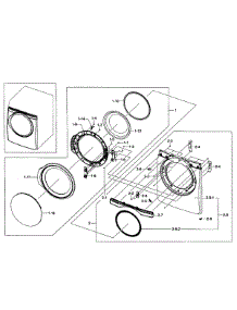 Front Assy parts for Samsung Dryer DV431AEW/XAA-01 from AppliancePartsPros.com