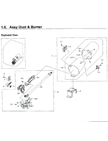 Heater Assy parts for Samsung Dryer DV431AGW/XAA-01 from AppliancePartsPros.com
