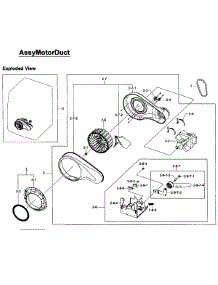 Motor Assy parts for Samsung Dryer DV405ETPASU/AA-01 from AppliancePartsPros.com