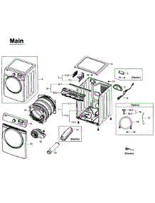 Main Assy parts for Samsung Dryer DV405ETPASU/AA-01 from AppliancePartsPros.com