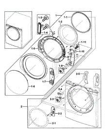 Front Assy parts for Samsung Dryer DV331AGW/XAA-00 from AppliancePartsPros.com