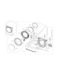Front & Door parts for Samsung Dryer DV511AEW/XAA-02 from AppliancePartsPros.com