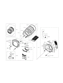 Drum Assy parts for Samsung Dryer DV511AEW/XAA-02 from AppliancePartsPros.com
