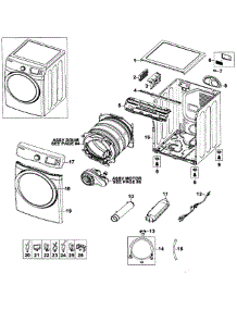 Main Assy parts for Samsung Dryer DV520AEP/XAA-02 from AppliancePartsPros.com