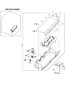 Heater Assy parts for Samsung Dryer DV520AEW/XAA-01 from AppliancePartsPros.com