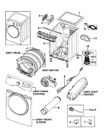 Main Assy parts for Samsung Dryer DV331AER/XAA-00 from AppliancePartsPros.com