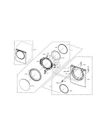 Front & Door parts for Samsung Dryer DV331AGR/XAA-03 from AppliancePartsPros.com