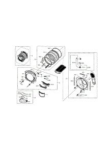 Drum parts for Samsung Dryer DV331AGR/XAA-03 from AppliancePartsPros.com