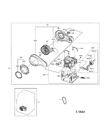 Motor Duct parts for Samsung Dryer DVE45M5500P/A3-00 from AppliancePartsPros.com