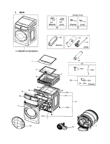 Main Assy parts for Samsung Dryer DVG60M9900V/A3-00 from AppliancePartsPros.com