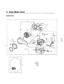 Motor Assy parts for Samsung Dryer DVG60M9900V/A3-00 from AppliancePartsPros.com