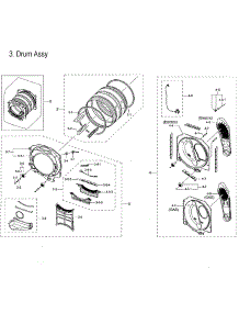 Drum Assy parts for Samsung Dryer DVG60M9900V/A3-00 from AppliancePartsPros.com