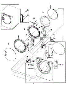 Door Assy parts for Samsung Dryer DV209AGW/XAA-00 from AppliancePartsPros.com