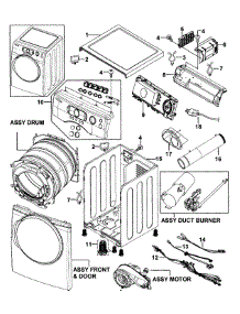 Main Assy parts for Samsung Dryer DV337AGG/XAA-00 from AppliancePartsPros.com