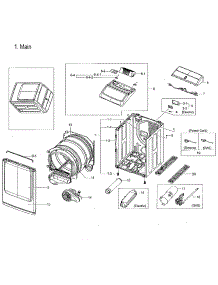 Main Asy parts for Samsung Dryer DVG54M8750V/A3-00 from AppliancePartsPros.com