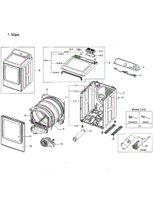 Main Asy parts for Samsung Dryer DVG50M7450P/A3-00 from AppliancePartsPros.com