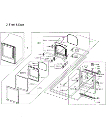Frame Front & Door parts for Samsung Dryer DVG50M7450P/A3-00 from AppliancePartsPros.com