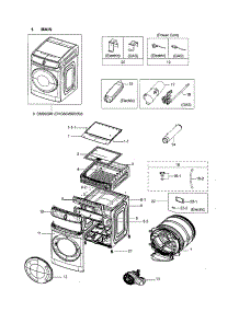 Main Assy parts for Samsung Dryer DVG60M9900W/A3-00 from AppliancePartsPros.com