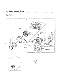 Motor Assy parts for Samsung Dryer DVG60M9900W/A3-00 from AppliancePartsPros.com