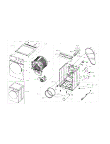 Main Asy parts for Samsung Dryer DV22K6800EW/A1-00 from AppliancePartsPros.com