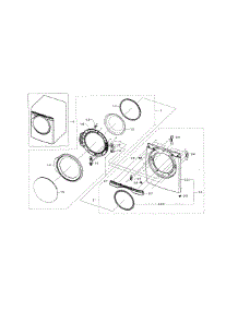 Front & Door parts for Samsung Dryer DV395ETPARA/A1-00 from AppliancePartsPros.com