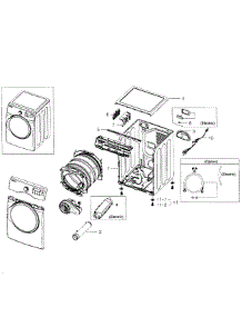 Main Assy parts for Samsung Dryer DV331AER/XAA-01 from AppliancePartsPros.com