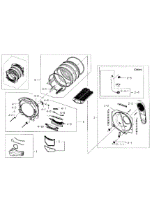 Drum parts for Samsung Dryer DV331AER/XAA-01 from AppliancePartsPros.com
