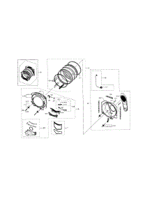 Drum parts for Samsung Dryer DV331AEW/XAA-02 from AppliancePartsPros.com